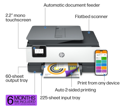 HP OfficeJet 8015e Impresora a Color inalámbrica Todo en uno para Oficina en casa