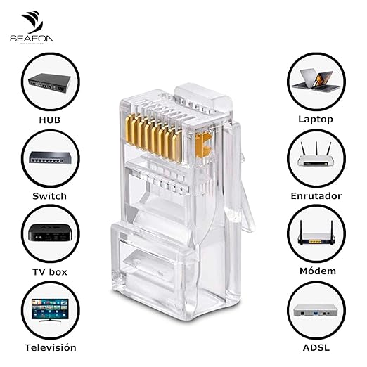 Conectores Rj45 Cat 6 1 pieza